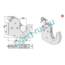 Крюк рычага нижней навески категория Cat. 4