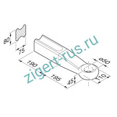 Вварные тяговые петли ROCKINGER ø 50 мм для большегрузов