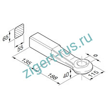 Вварные сцепные петли ROCKINGER ø 40 мм. для швейцарских сцепок